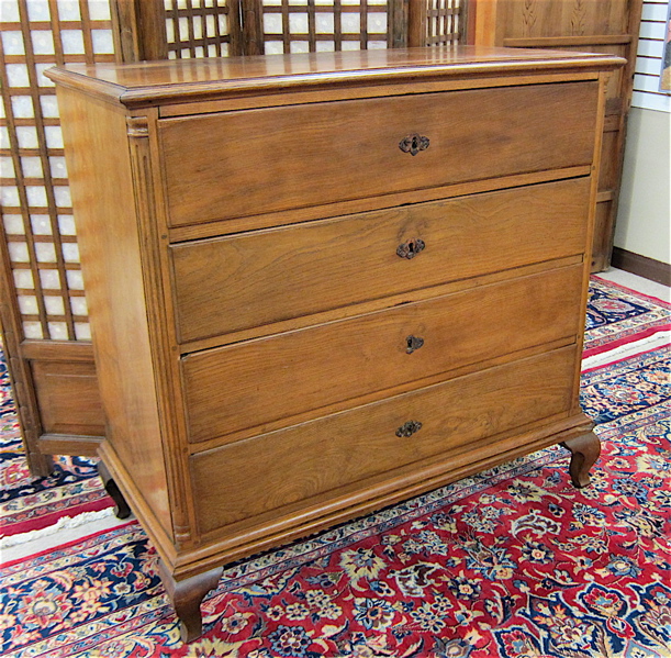 Appraisal: LOUIS XV XVI STYLE OAK CHEST ON STAND Continental th