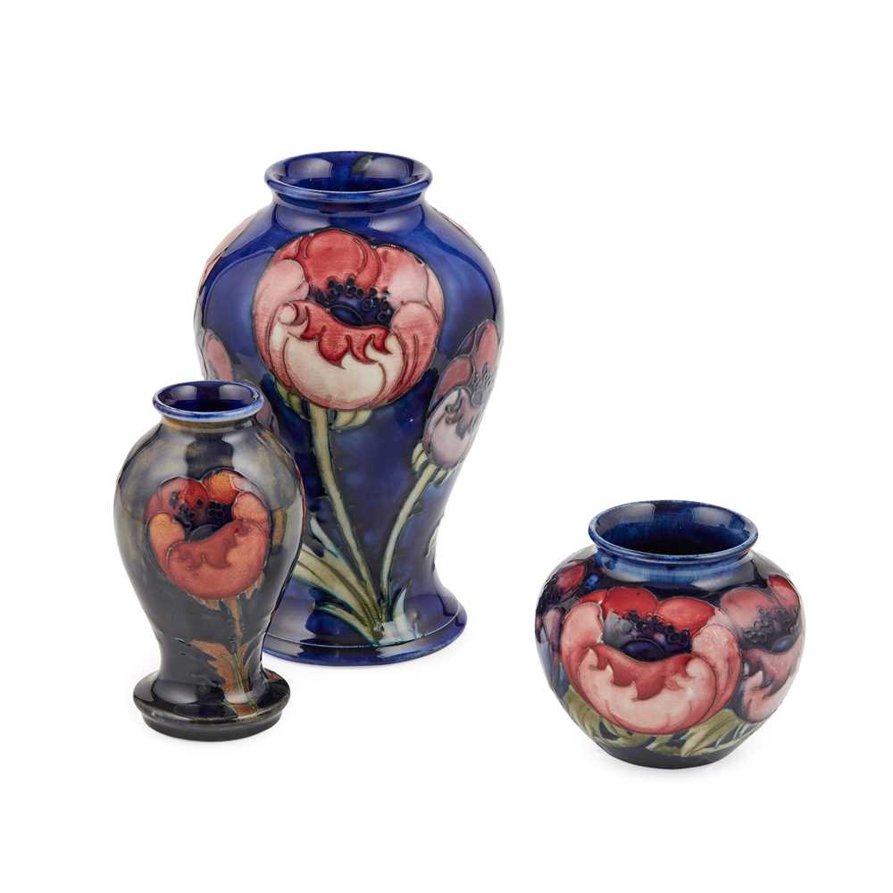 Appraisal: WILLIAM MOORCROFT - FOR MOORCROFT POTTERY BIG POPPY MINIATURE BALUSTER