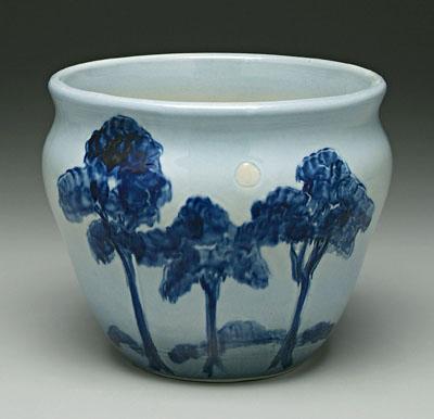 Appraisal: Weller jardini re blue trees with sun or moon behind