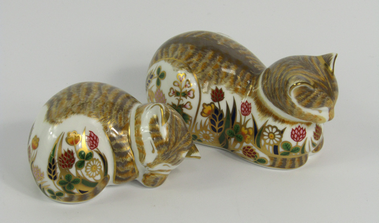 Appraisal: Two Royal Crown Derby Imari porcelain paperweights modelled as the