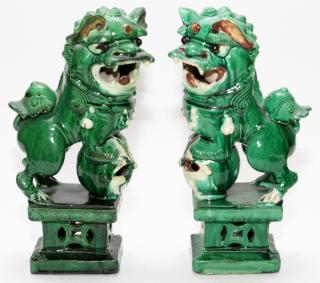 Appraisal: CHINESE PORCELAIN FOO LIONS C PIECES CHINESE PORCELAIN FOO LIONS