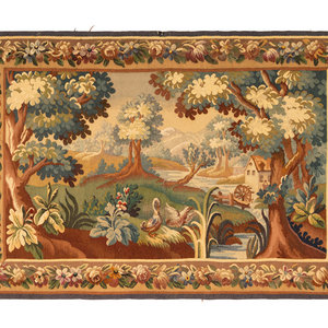 Appraisal: An Aubusson Verdure Tapestry th Century feet inches x feet