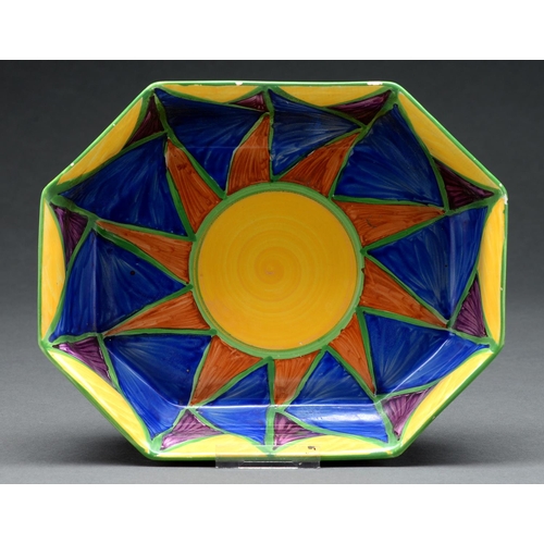 Appraisal: Clarice Cliff An A J Wilkinson Original Bizarre octagonal bowl