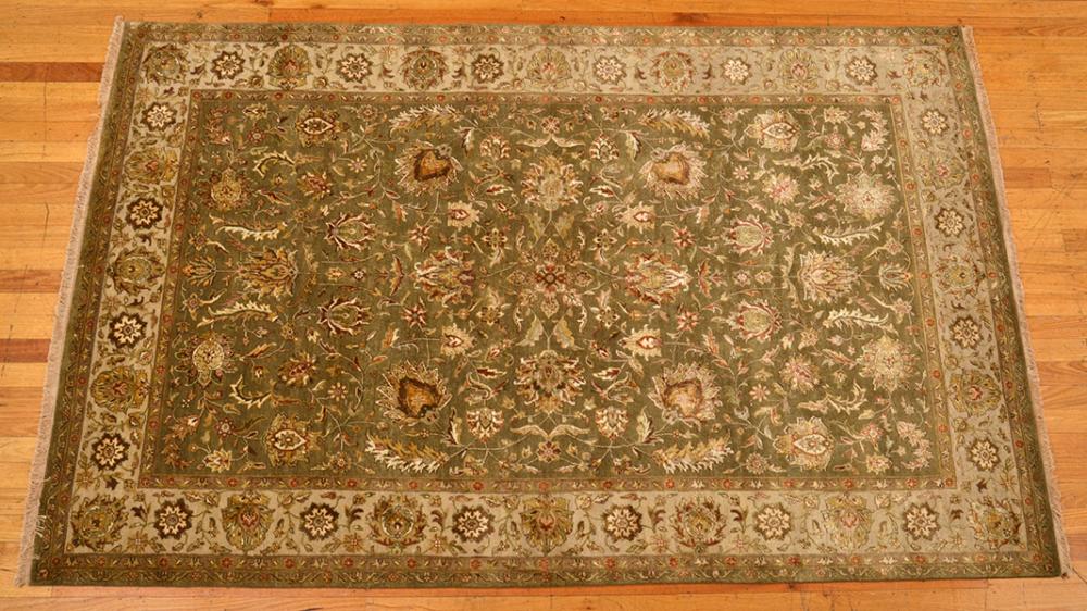 Appraisal: FINE AMRITSAR TABRIZ Wool silk inlays Fine Indian weave of