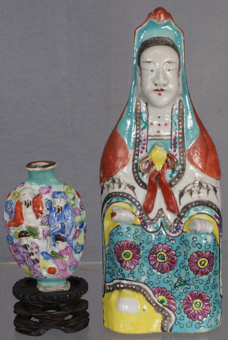 Appraisal: pcs Chinese porcelain figure of the Goddess Kwan Yin H