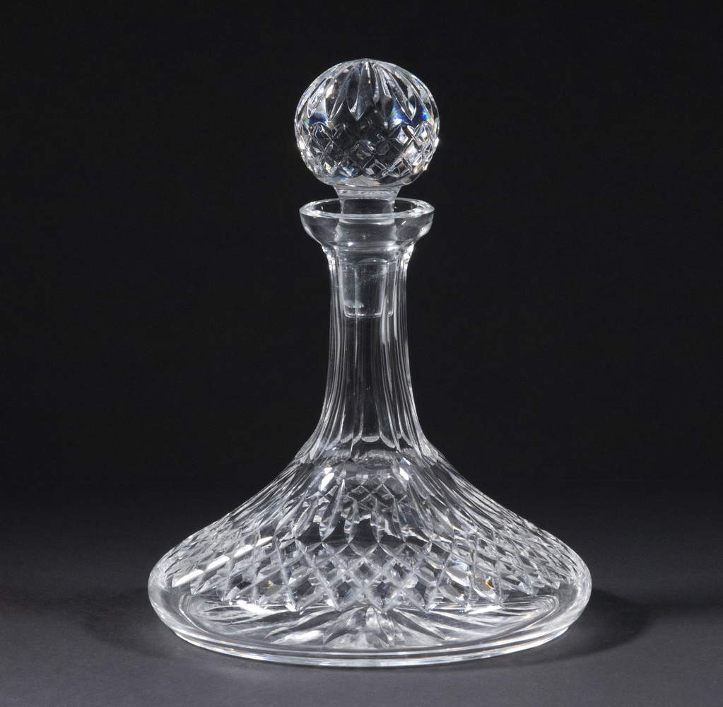 Appraisal: WATERFORD LISMORE SHIP'S DECANTER Irish Cut Crystal Ship's Decanter in