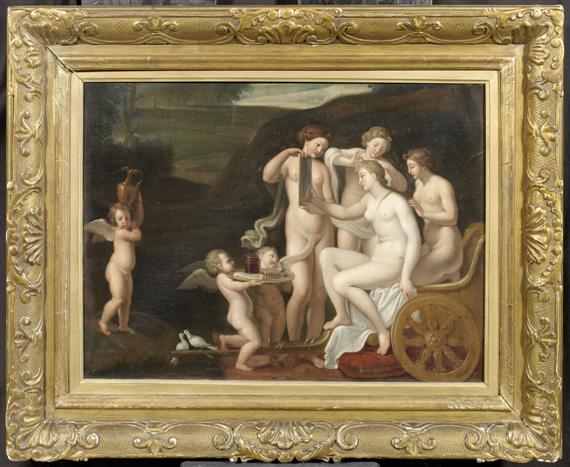 Appraisal: ALBANI FRANCESCO FOLLOWER OF Bologna The triumph of Venus Oil