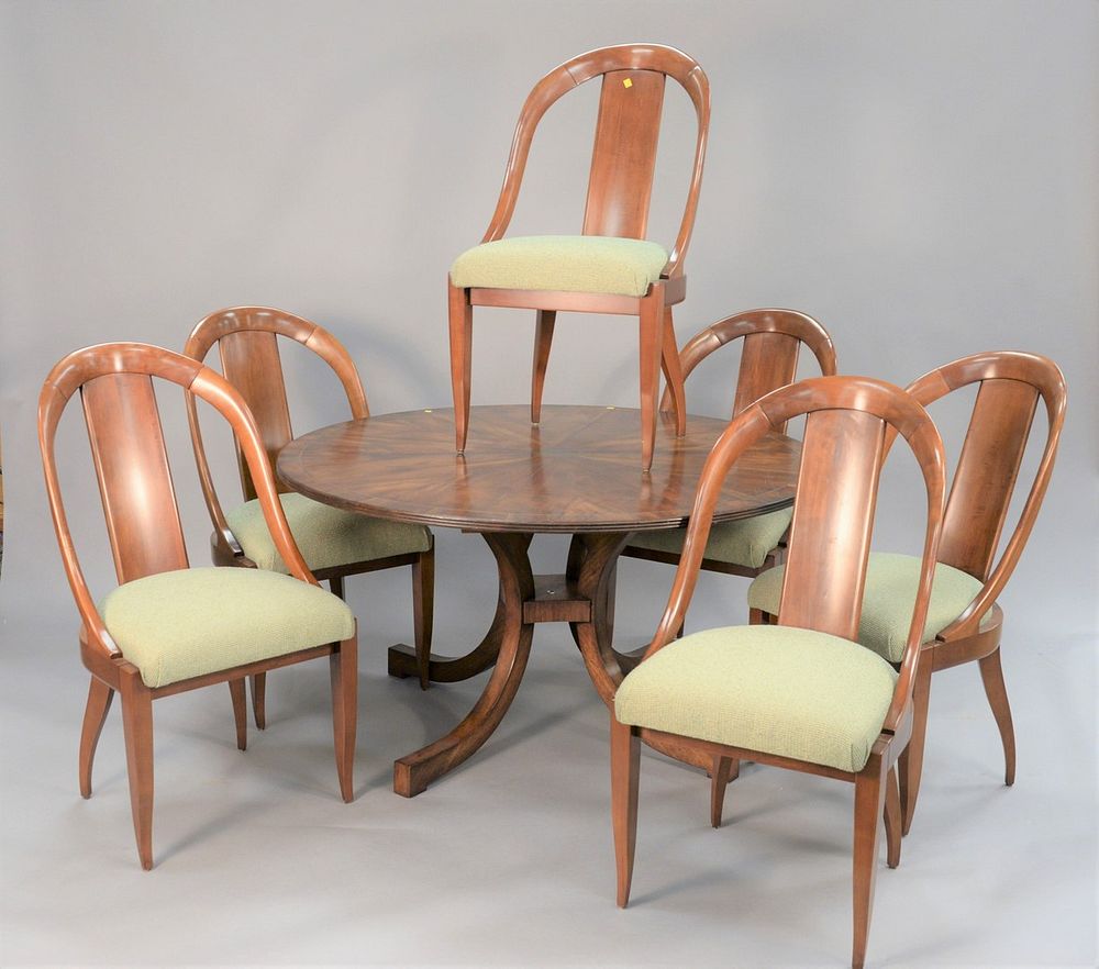 Appraisal: Seven piece dining set to include set of six Swaim