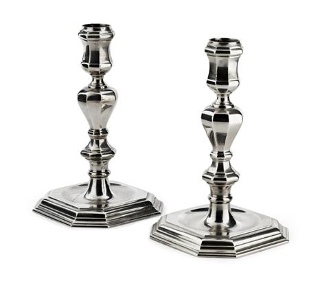 Appraisal: A pair of modern George II style table candlesticks CAA