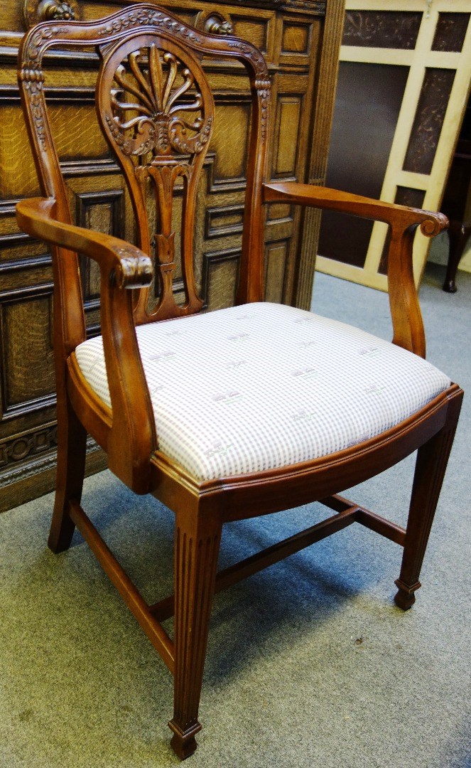 Appraisal: A set of eight mid th century style mahogany dining