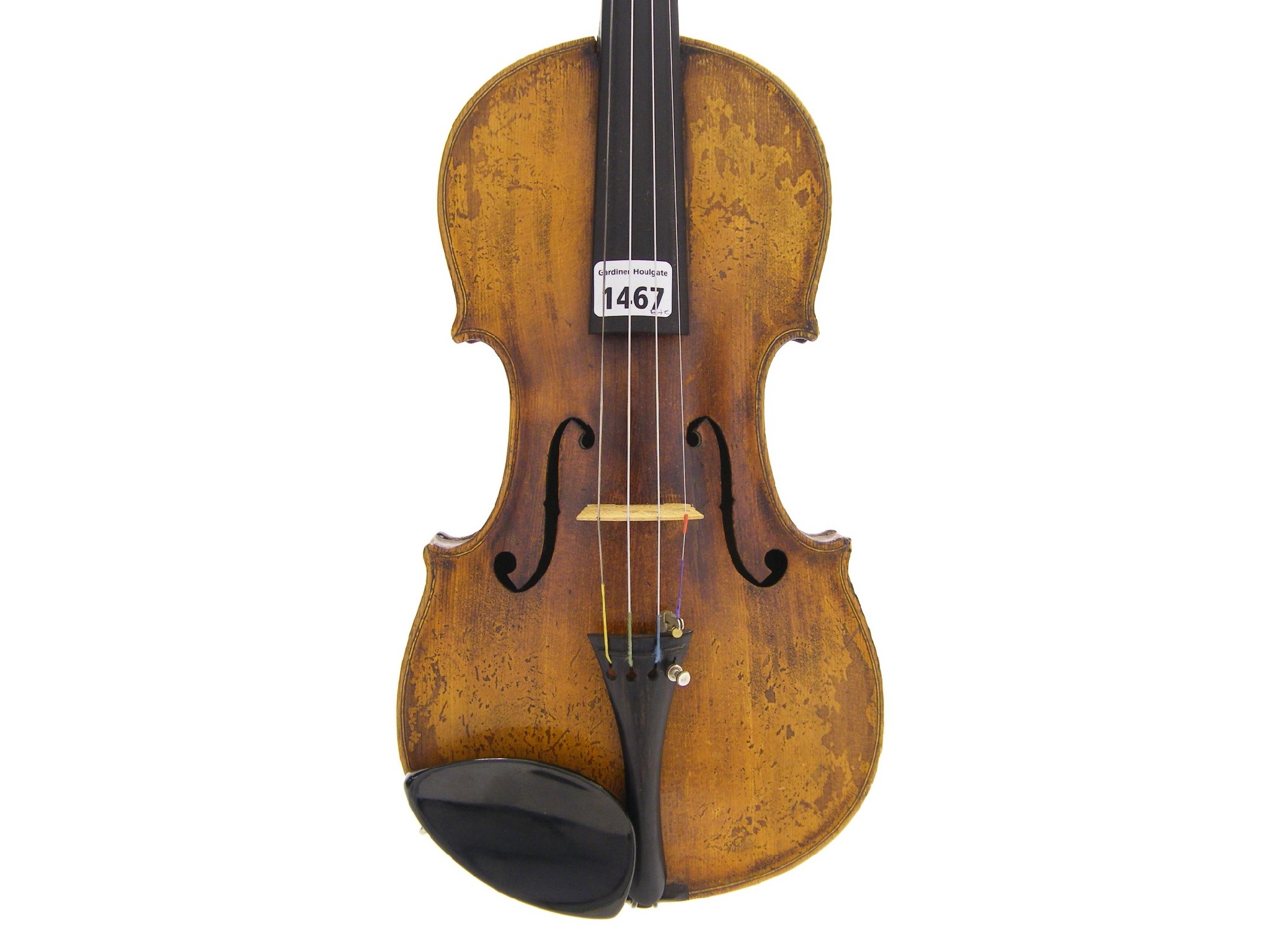 Appraisal: Interesting th century violin labelled Franciscus Gobetti cm bow fitted