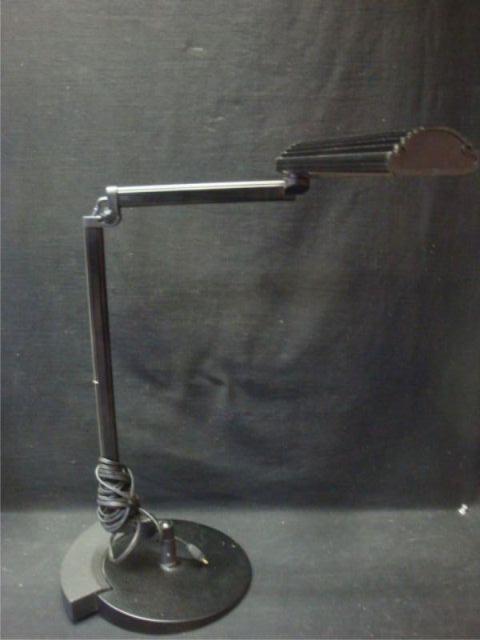 Appraisal: Midcentury Arteluce Black Desk Lamp Articulated heavy weighted base Dimensions