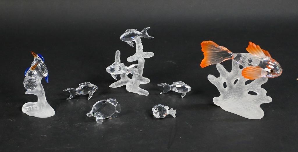 Appraisal: SWAROVSKI CRYSTAL FIGURINESSwarovski Austria - crystal figurines Bird group on