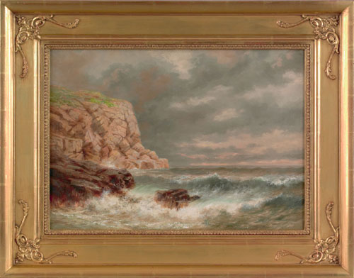 Appraisal: Xanthus Russell Smith American - oil on canvas coastal scene