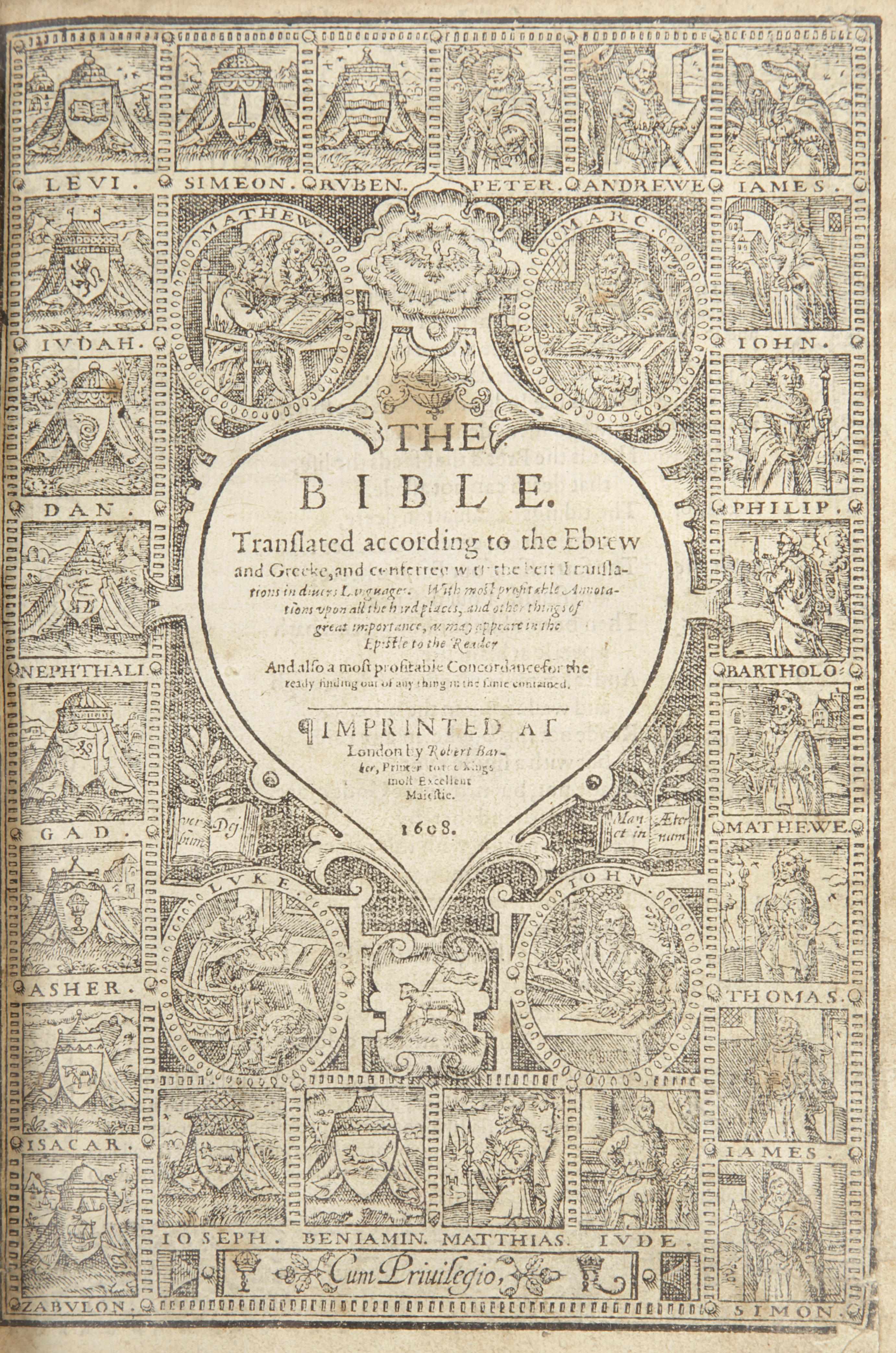 Appraisal: BIBLE IN ENGLISH The Bible Translated according to the Ebrew