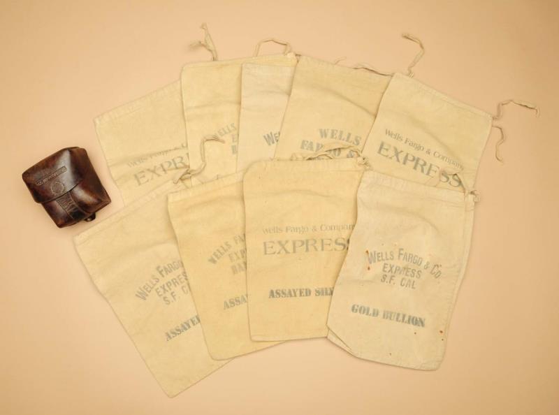 Appraisal: Lot of Bags Belt Pouch Eight original Wells Fargo Co