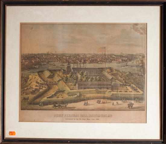 Appraisal: Civil War Camp View E Sachse ''Fort Federal Hill Baltimore