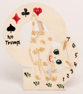 Appraisal: White Cat Trump Indicator Circa Celluloid trump indicator Cat s