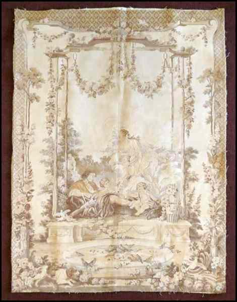 Appraisal: CONTINENTAL TAPESTRY Depicting a Neo-Classical scene ' '' x '