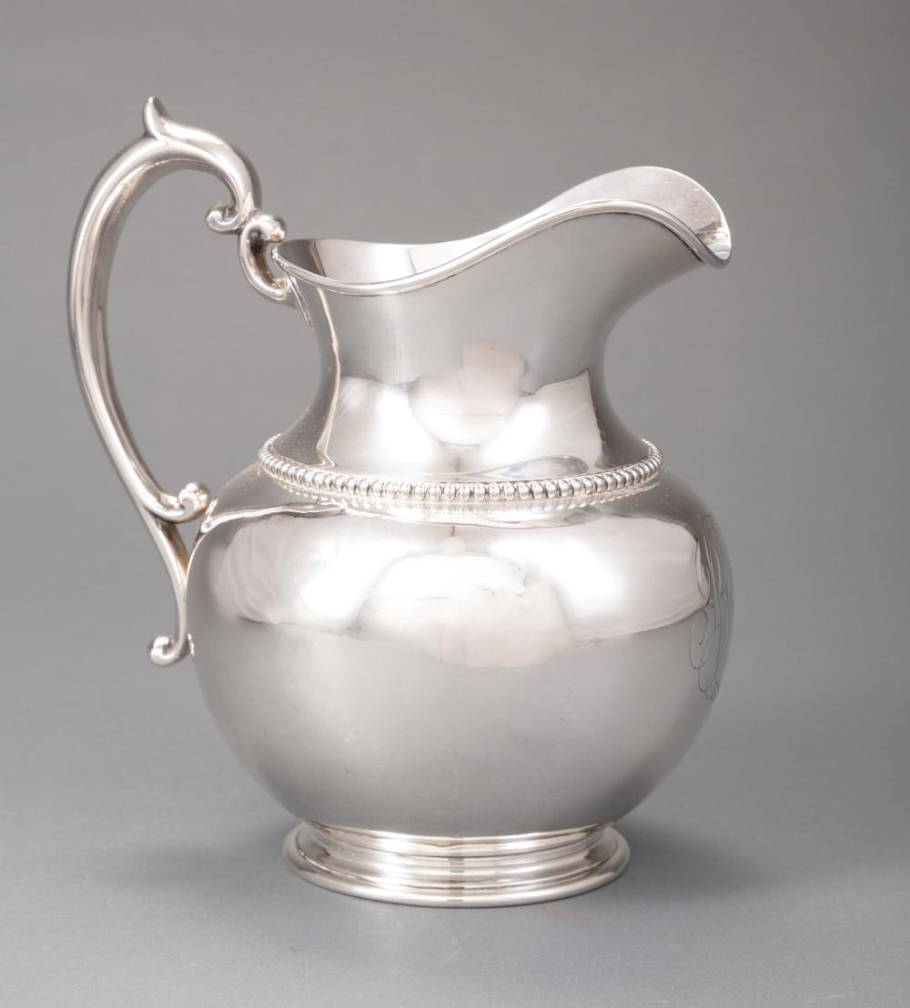 Appraisal: Antique Sterling Silver Water Pitcher late th c by Durgin