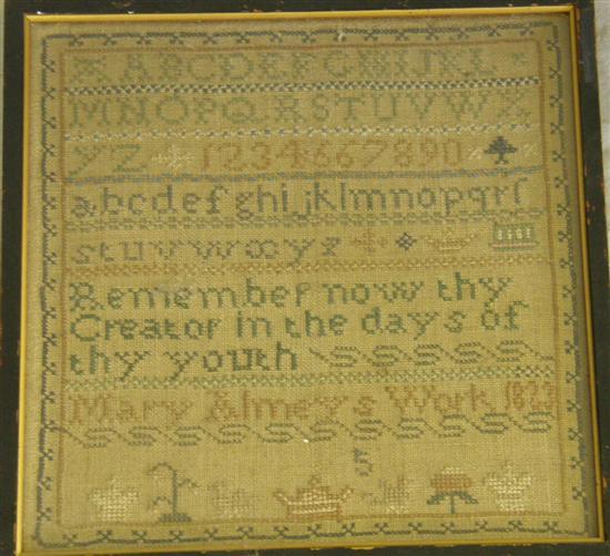 Appraisal: th century sampler by Mary Almeys h w in