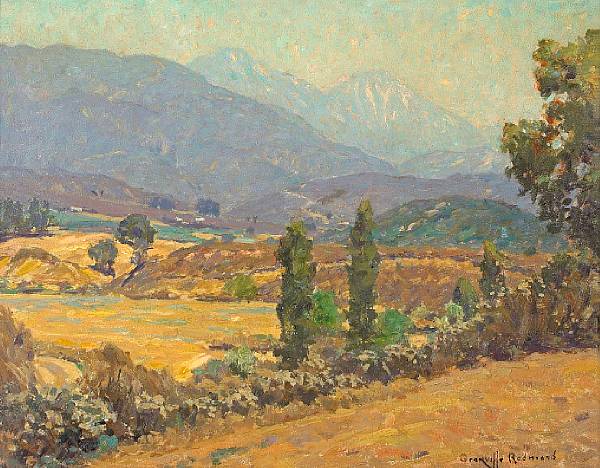 Appraisal: n a Granville Redmond - A View of Mt Baldy