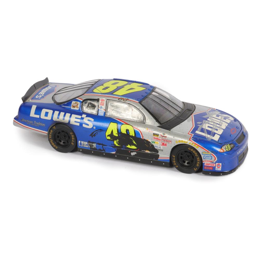 Appraisal: JIMMIE JOHNSON SIGNED BRICKYARD WINNER DIECAST CAR H X W