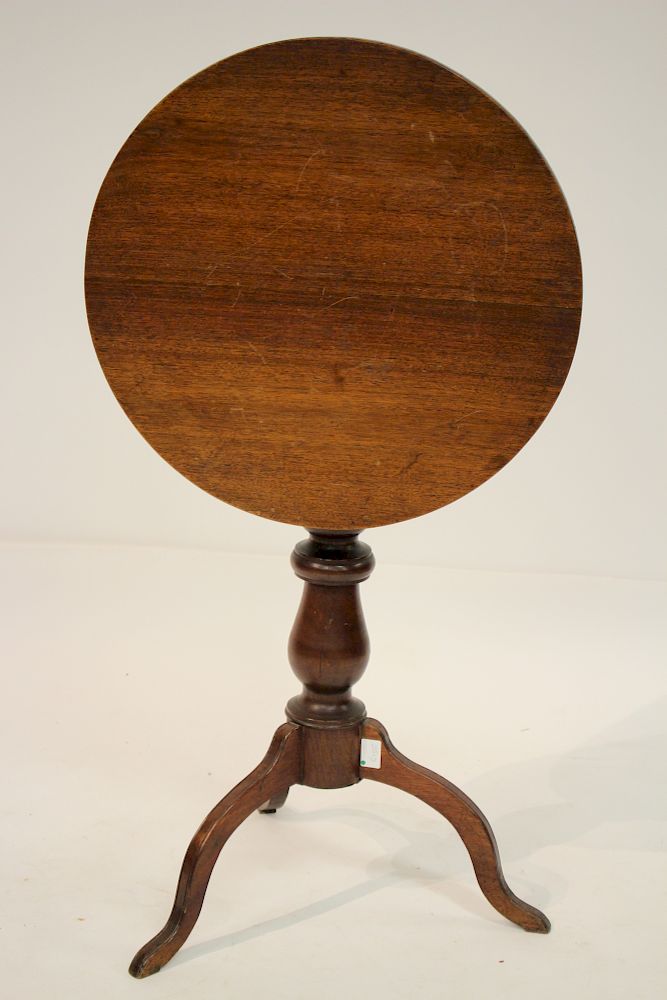 Appraisal: Federal Style Mahogany Birdcage Tilt Top Table H x diam