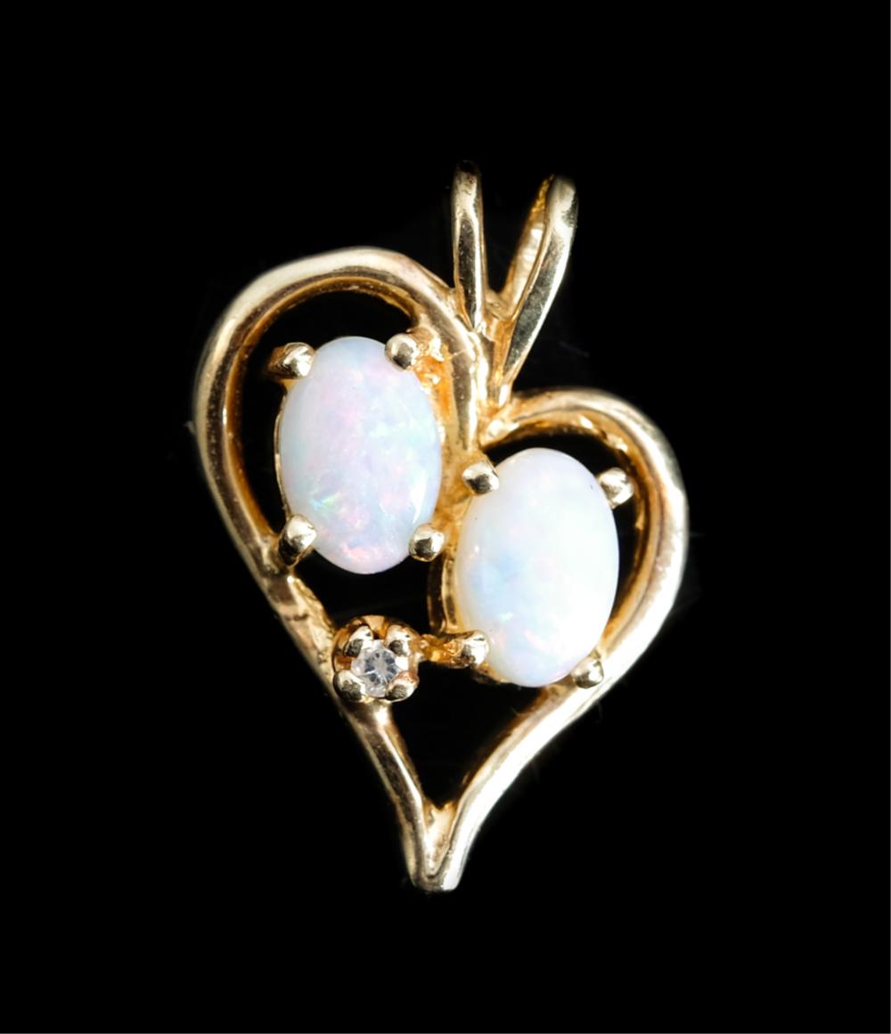 Appraisal: K YELLOW GOLD HEART SHAPED PENDANT k yellow gold heart