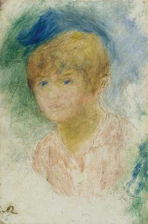 Appraisal: RENOIR PIERRE AUGUSTE Limoges - Cagnes Head of a girl