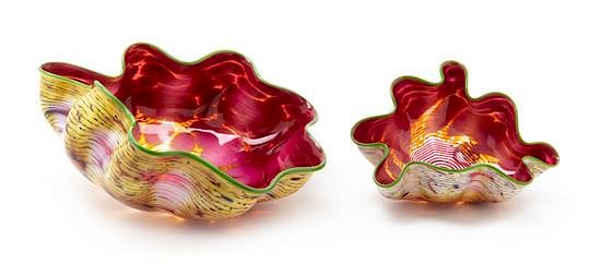 Appraisal: Dale Chihuly American b Two-Piece Macchia Form Dale Chihuly American