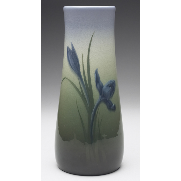 Appraisal: Fine Rookwood vase a beautifully fired Iris glaze finely painted