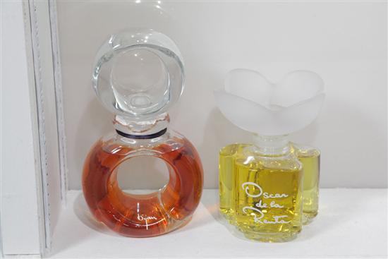 Appraisal: TWO FACTICE PERFUME BOTTLES One ''Bijan'' '' h One Oscar