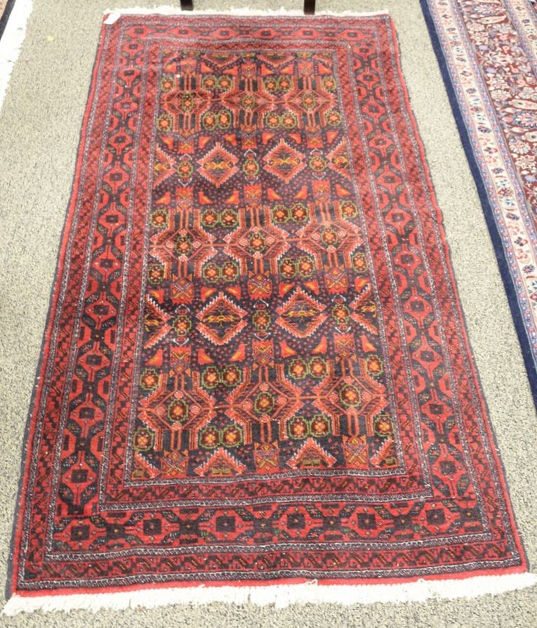 Appraisal: Oriental throw rug ' x ' Provenance Former home of