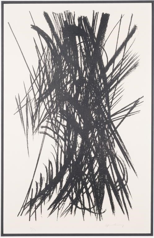 Appraisal: Limited edition lithograph of abstract lines illegible signature at lower