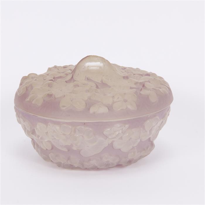 Appraisal: Phoenix Glass Artware Phlox Covered Candy Dish H x W