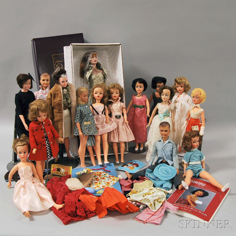 Appraisal: Group of Late th Century Dolls and Accessories four Tina