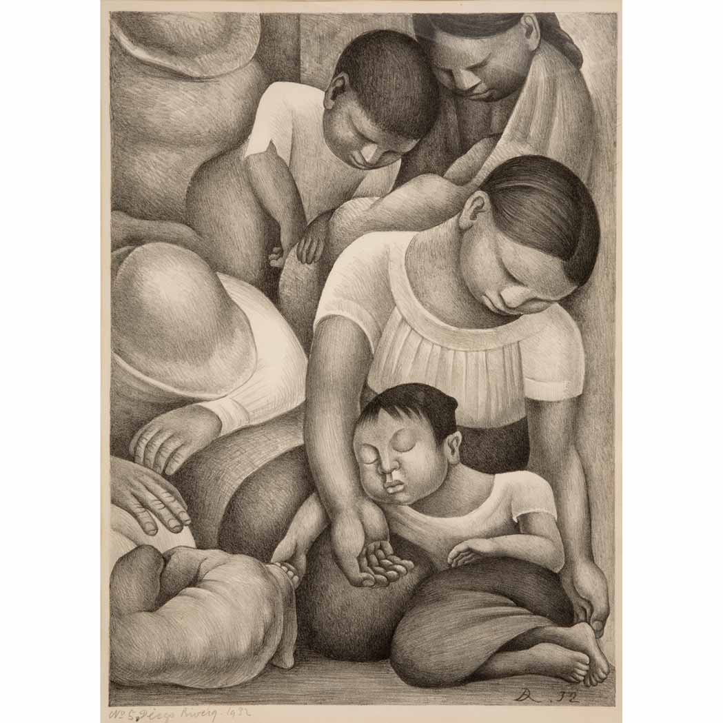 Appraisal: Diego Rivera - SLEEP Lithograph signed dated and numbered No