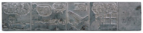 Appraisal: A comic strip printing plate for Dickie Dare during its