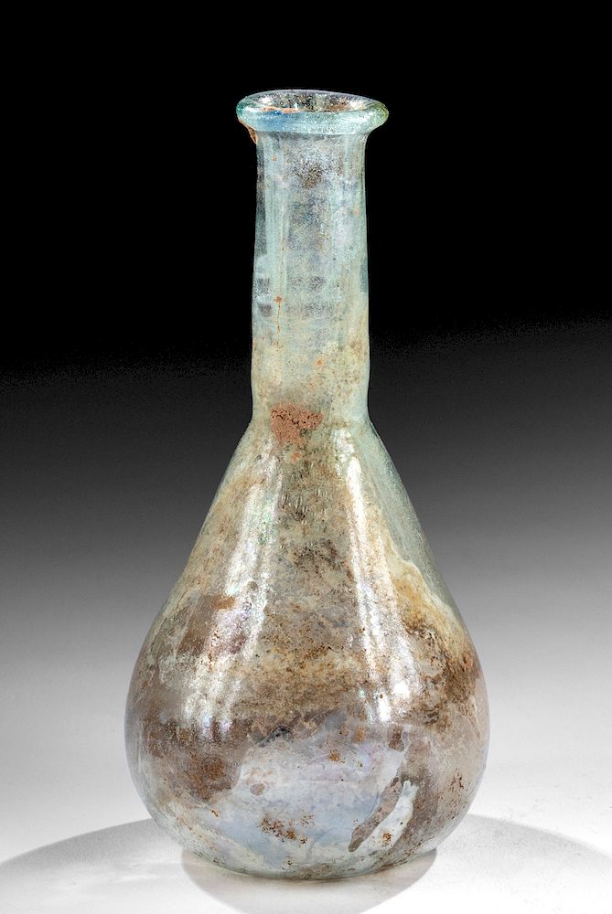 Appraisal: Petite Roman Glass Flask Roman early Imperial Period ca st