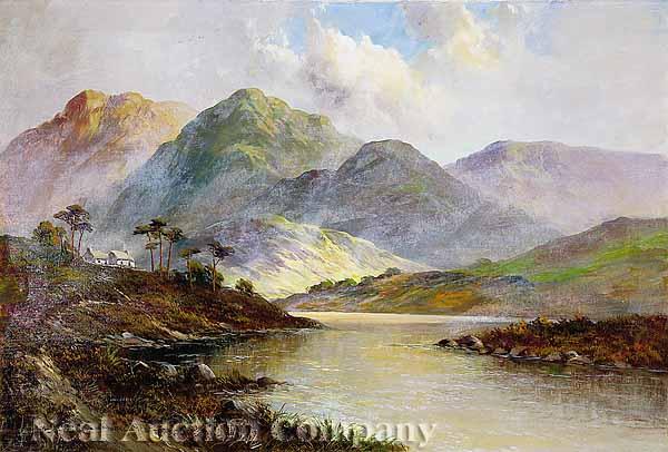 Appraisal: Campbell Scott British b Mountain Landscape oil on canvas signed