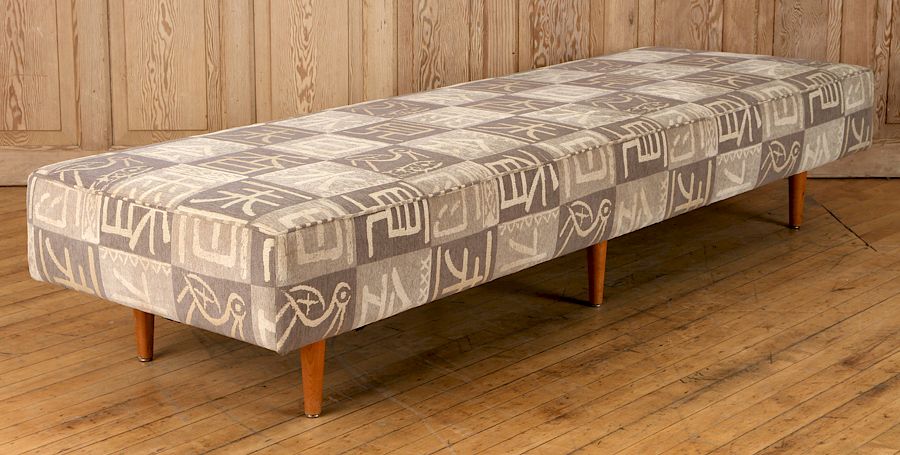 Appraisal: ASIAN INSPIRED SIX LEG BENCH An Asian inspired six leg