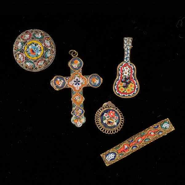 Appraisal: Grouping of Mosaics A grouping of Mosaic jewelry composed of