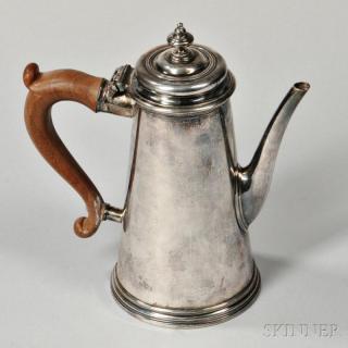 Appraisal: Georgian Sterling Silver Coffeepot bearing marks to underside for London