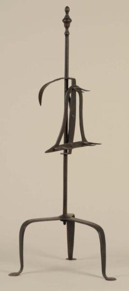 Appraisal: English Wrought Iron Adjustable Bird Spit Description th Century With