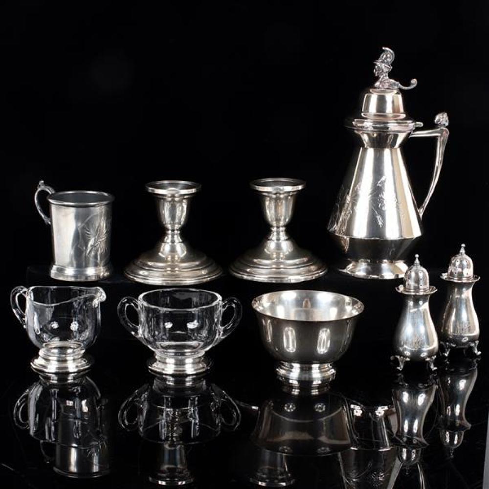 Appraisal: STERLING AND SILVERPLATE TABLE ARTICLES GORHAM STERLING PAUL REVERE BOWL