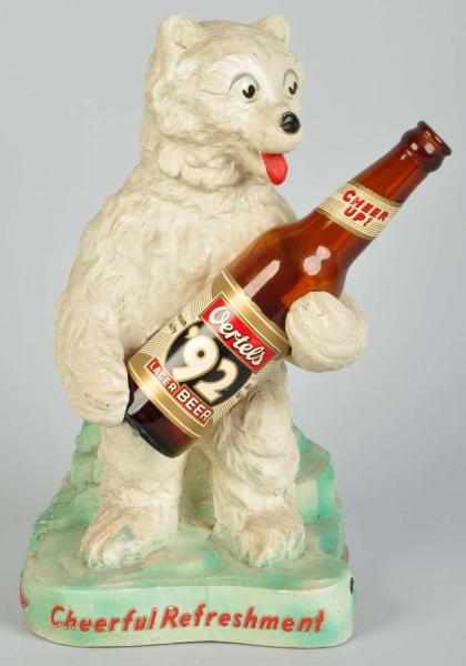 Appraisal: Plaster Oertel's Beer Polar Bear Figure s Original bottle Condition