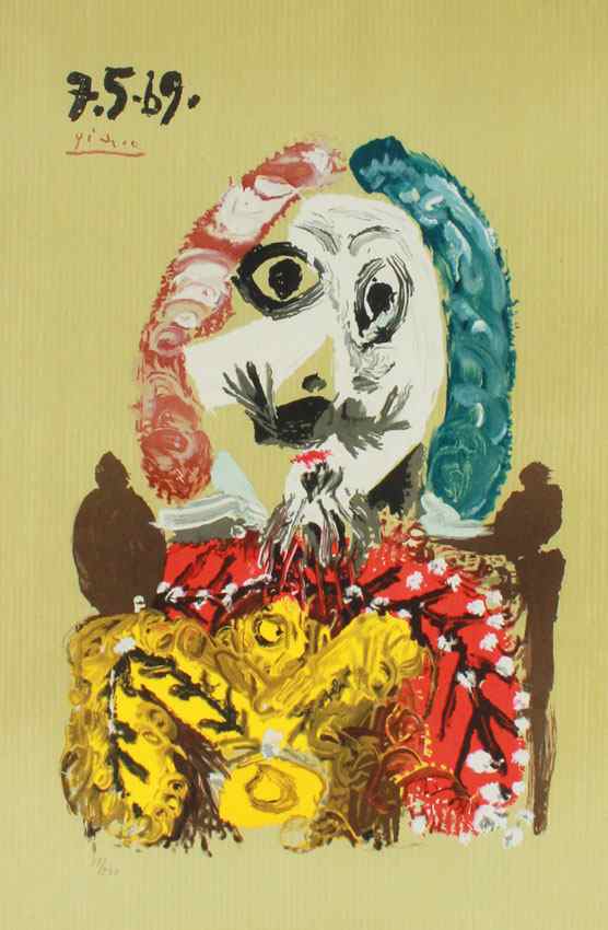 Appraisal: LITHOGRAPH AFTER PICASSO FROM PORTRAITS IMAGINAIRES '' X '' 'd