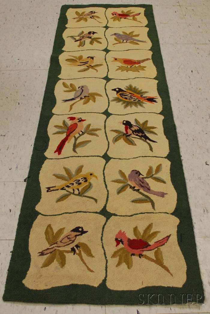 Appraisal: Contemporary Ornithological Hooked Runner lg wd in