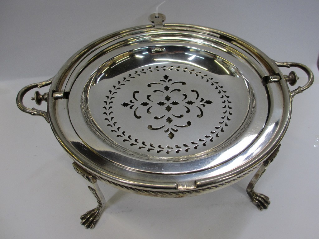 Appraisal: Silver plated chafing pan